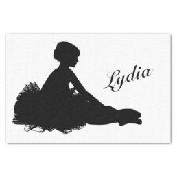 Weary Ballerina Personalized w Name Tissue Paper