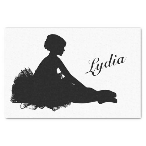Weary Ballerina Personalized w Name Tissue Paper