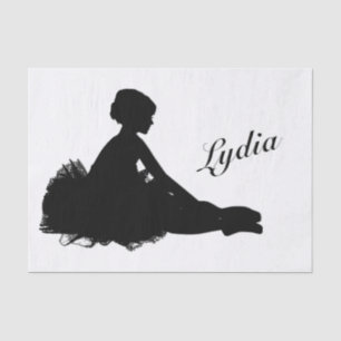 Weary Ballerina Personalized w Name Tissue Paper