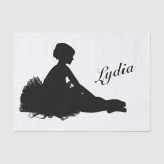 Weary Ballerina Personalized w Name Tissue Paper