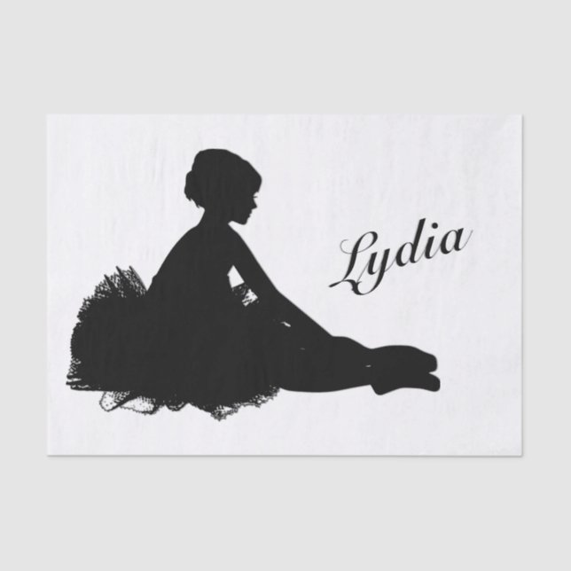 Weary Ballerina Personalized w Name Tissue Paper (Front)