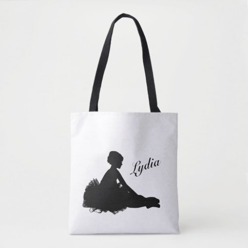 Weary Ballerina Personalized w Name Tote Bag