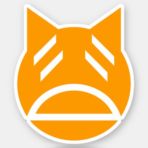 Weary Emoji Cat Sticker