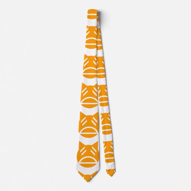 Weary Emoji Cat Tie (Front)