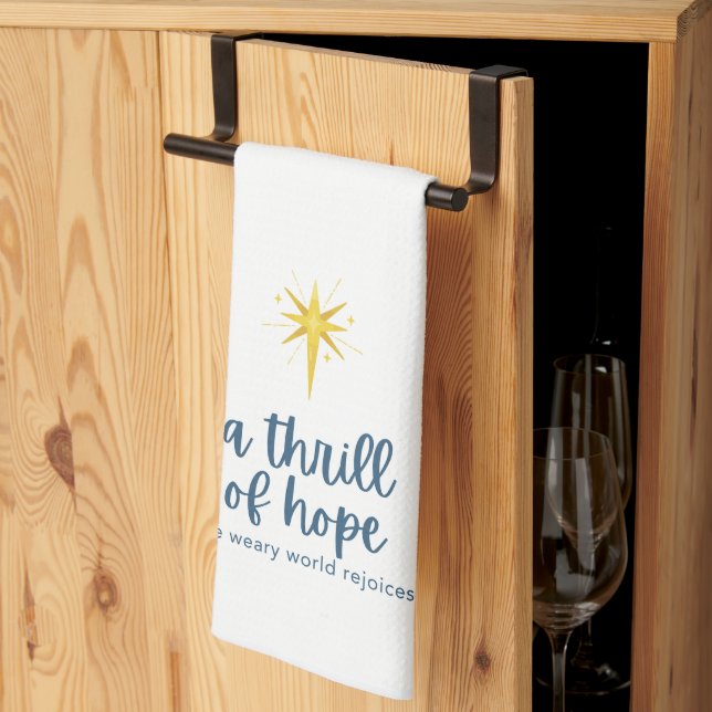 Weary World Rejoices Kitchen Towel (Thirds Fold)