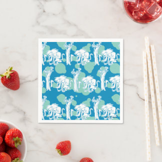 Weasel & Baboon Blue Character Pattern Napkins