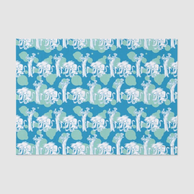 Weasel & Baboon Blue Character Pattern Tissue Paper (Front)