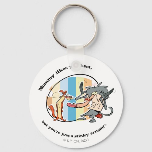 Weasel  Baboon Mommy Likes You Best Keychain