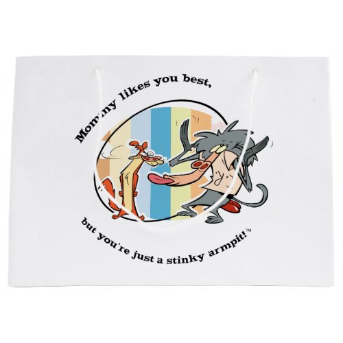 Weasel  Baboon Mommy Likes You Best Large Gift Bag