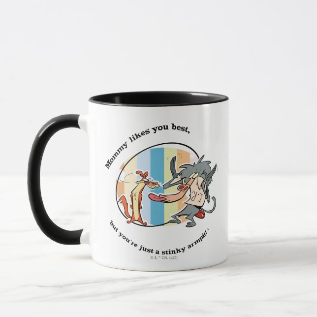 Weasel & Baboon "Mommy Likes You Best" Mug (Left)