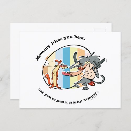 Weasel  Baboon Mommy Likes You Best Postcard