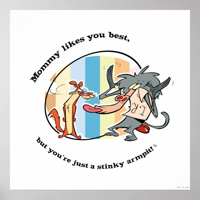 Weasel & Baboon "Mommy Likes You Best" Poster (Front)