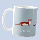 Weasel Coffee Mug<br><div class="desc">Cute weasel design for mustela lovers! Original art by Nic Squirrell. Change the text or add a name to personalize.</div>