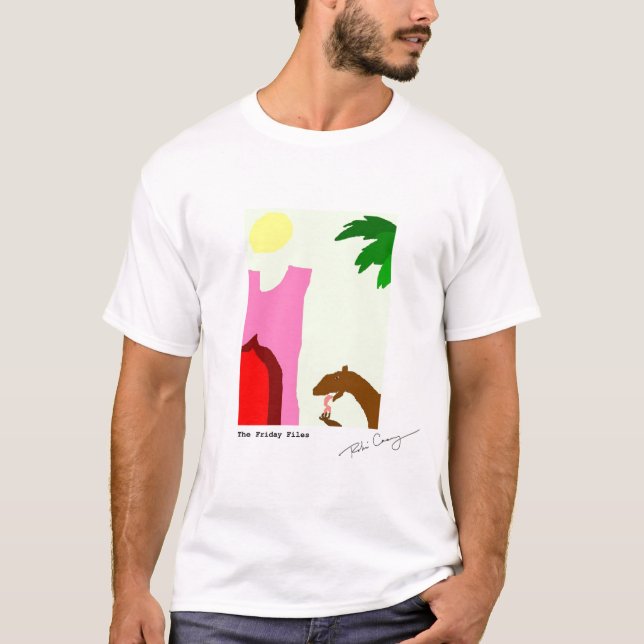 Weasel Eating Shellfish in Morocco T-Shirt (Front)