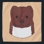 Weasel Face Bandana<br><div class="desc">Funny weasel face. Customizable background color.</div>