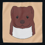 Weasel Face Bandana<br><div class="desc">Funny weasel face. Customizable background color.</div>