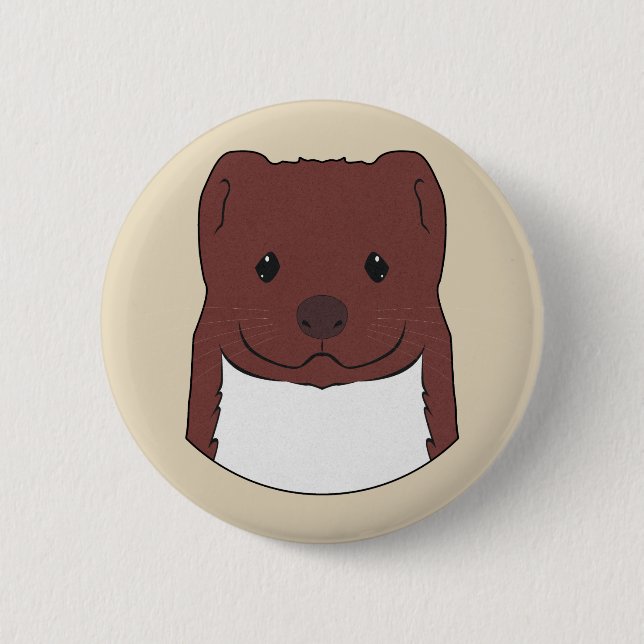 Weasel Face Button (Front)
