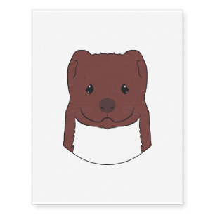 Weasel Face Temporary Tattoos