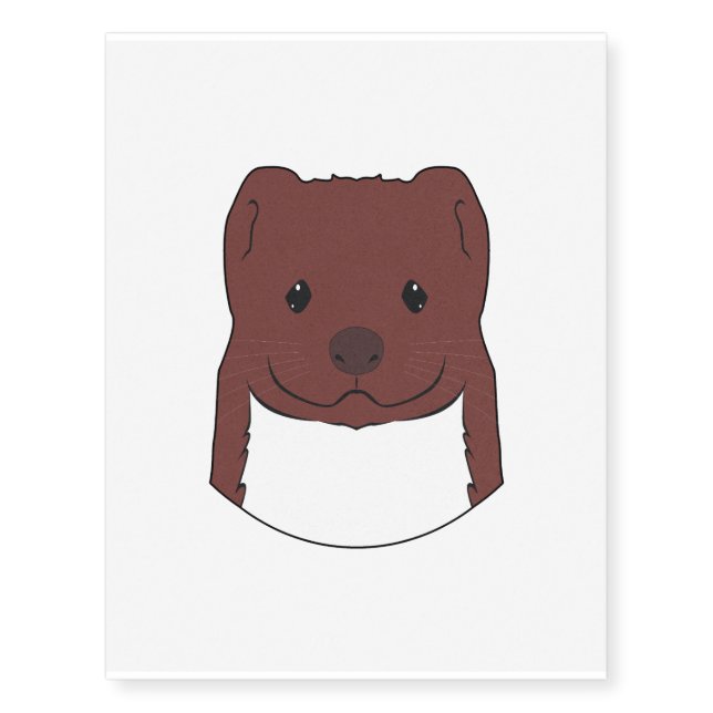Weasel Face Temporary Tattoos (Front)