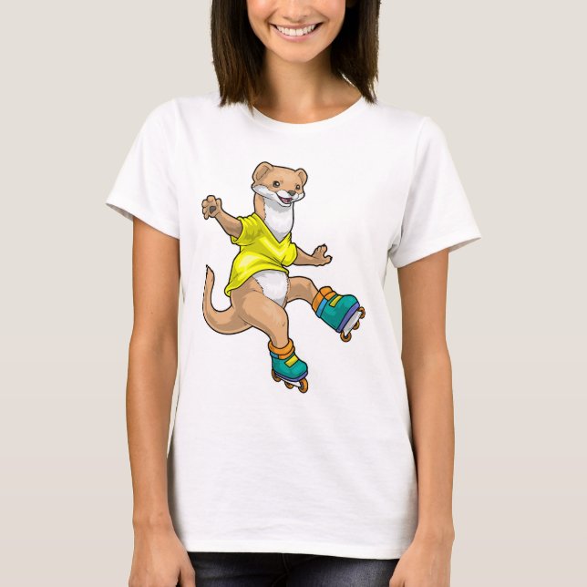 Weasel Inline skating Inline skates Sports T-Shirt (Front)