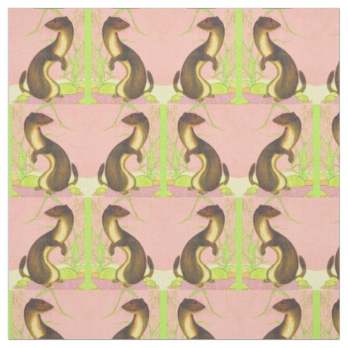 weasel print fabric