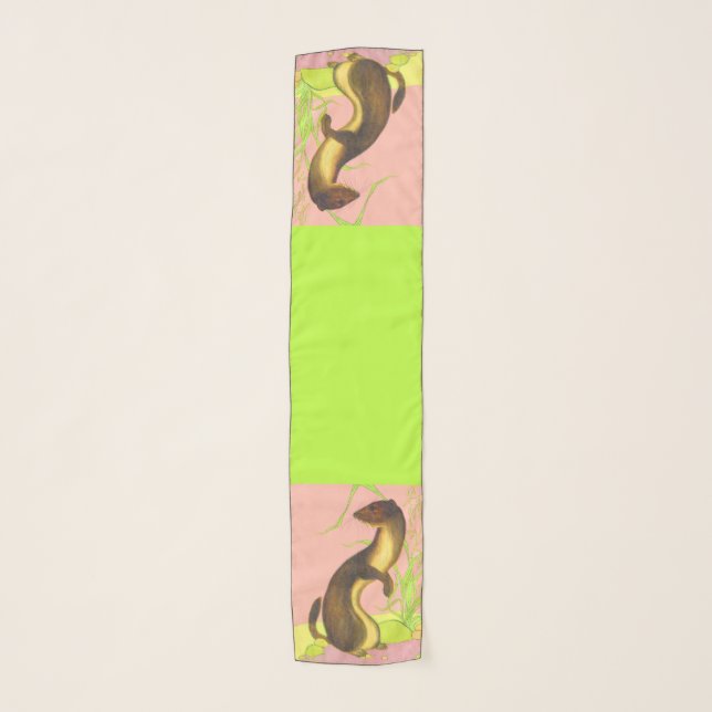 weasel print scarf (Front)