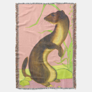 weasel print throw blanket