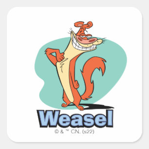 Weasel Proud Character Graphic Square Sticker