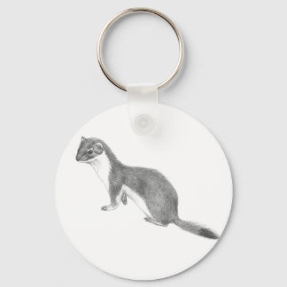 Weasel round keychain