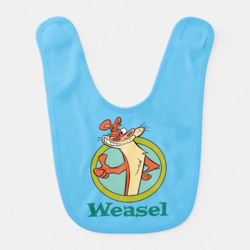 Weasel Thumbs Up Character Graphic Baby Bib