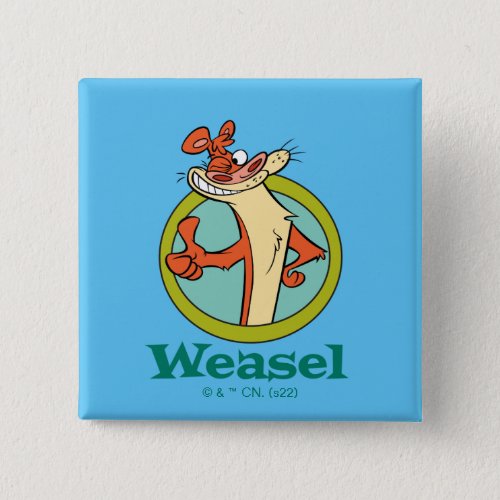 Weasel Thumbs Up Character Graphic Button
