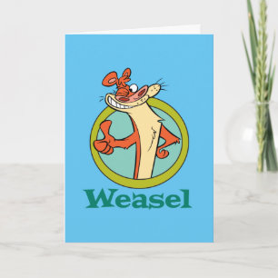 Weasel Thumbs Up Character Graphic Card