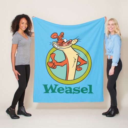 Weasel Thumbs Up Character Graphic Fleece Blanket