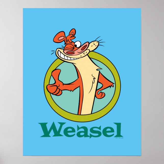 Weasel Thumbs Up Character Graphic Poster (Front)