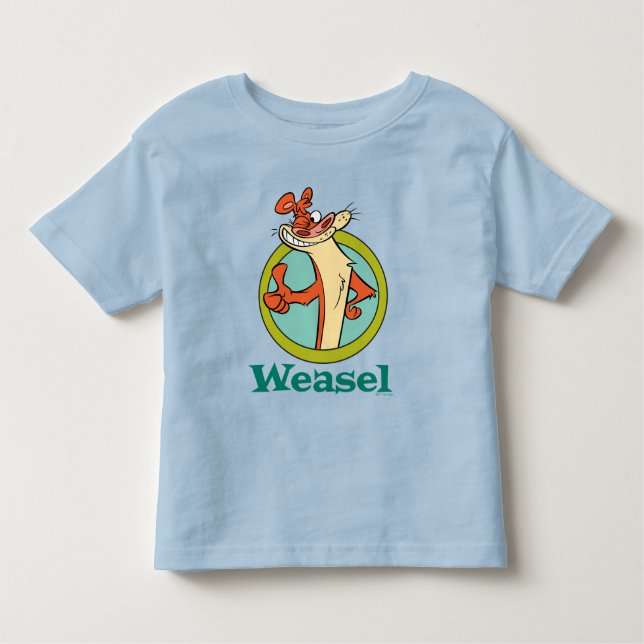 Weasel Thumbs Up Character Graphic Toddler T-shirt (Front)