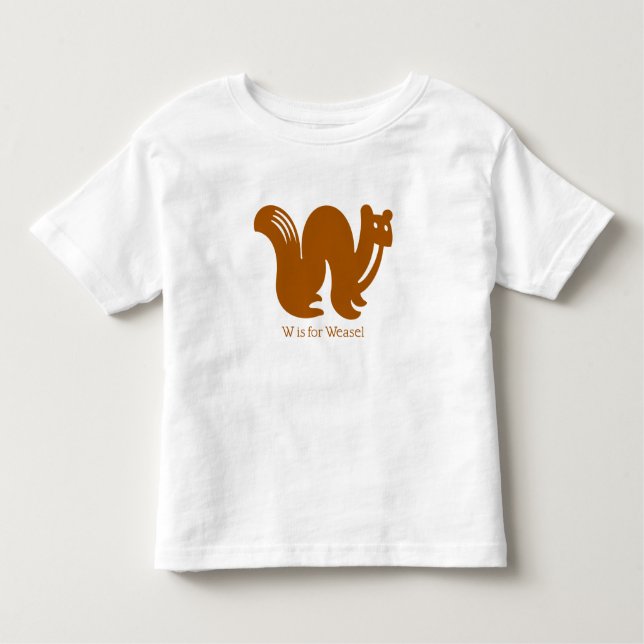 Weasel Wild Animal Alphabet Toddler T-shirt (Front)