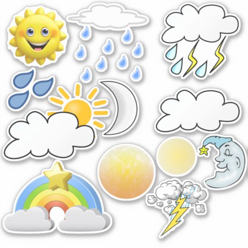 Weather 8 x 8 sticker