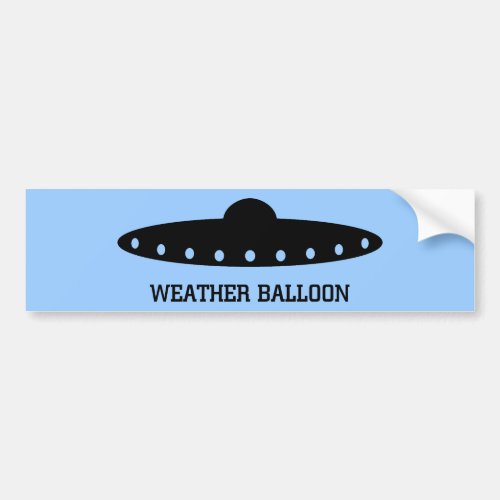 Weather Balloon UFO Bumper Sticker