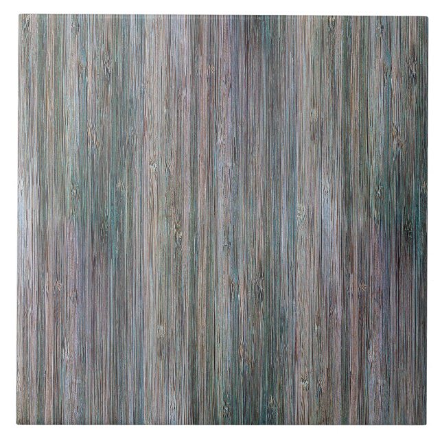 Weather-beaten Bamboo Wood Grain Look Ceramic Tile (Front)