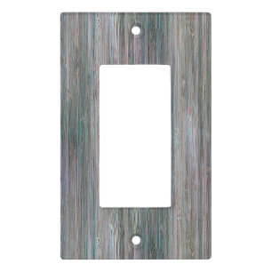 Weather-beaten Bamboo Wood Grain Look Light Switch Cover