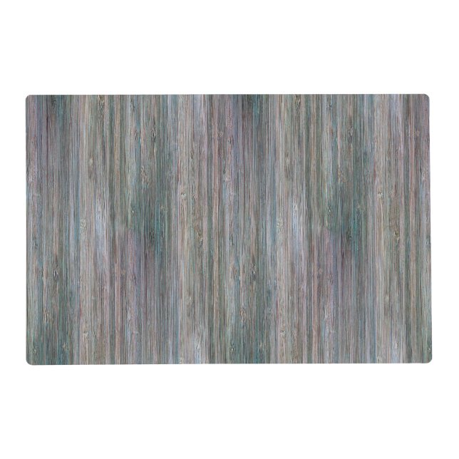 Weather-beaten Bamboo Wood Grain Look Placemat (Front)