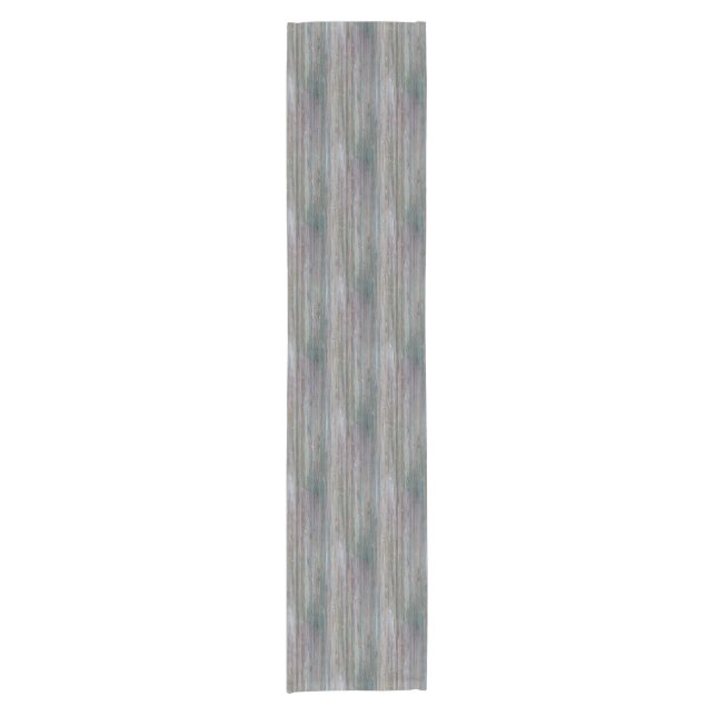 Weather-beaten Bamboo Wood Grain Look Short Table Runner (Front)