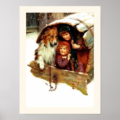 Weather Bound Christmas Art by Arthur Elsley Poster