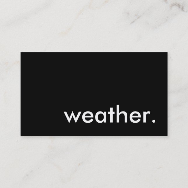 weather. business card (Front)