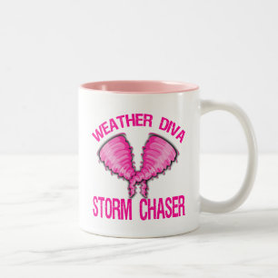 Weather Diva Storm Chaser Two-Tone Coffee Mug