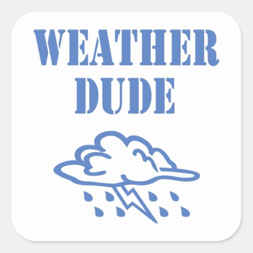 Weather Dude Square Sticker