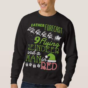 Weather Forecast Christmas Reindeer - Xmas Meteoro Sweatshirt