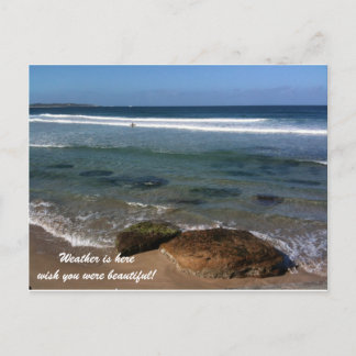 Weather is here wish you were beautiful! postcard