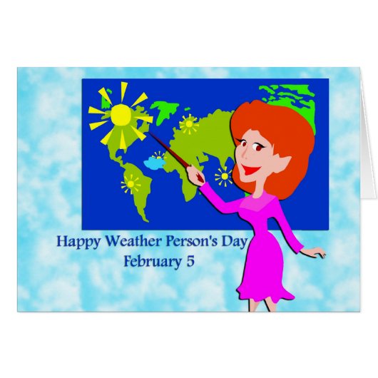 Weather Person's Day February 5 Cards (Front Horizontal)