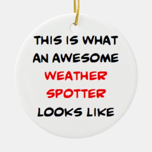 weather spotter awesome ceramic ornament
